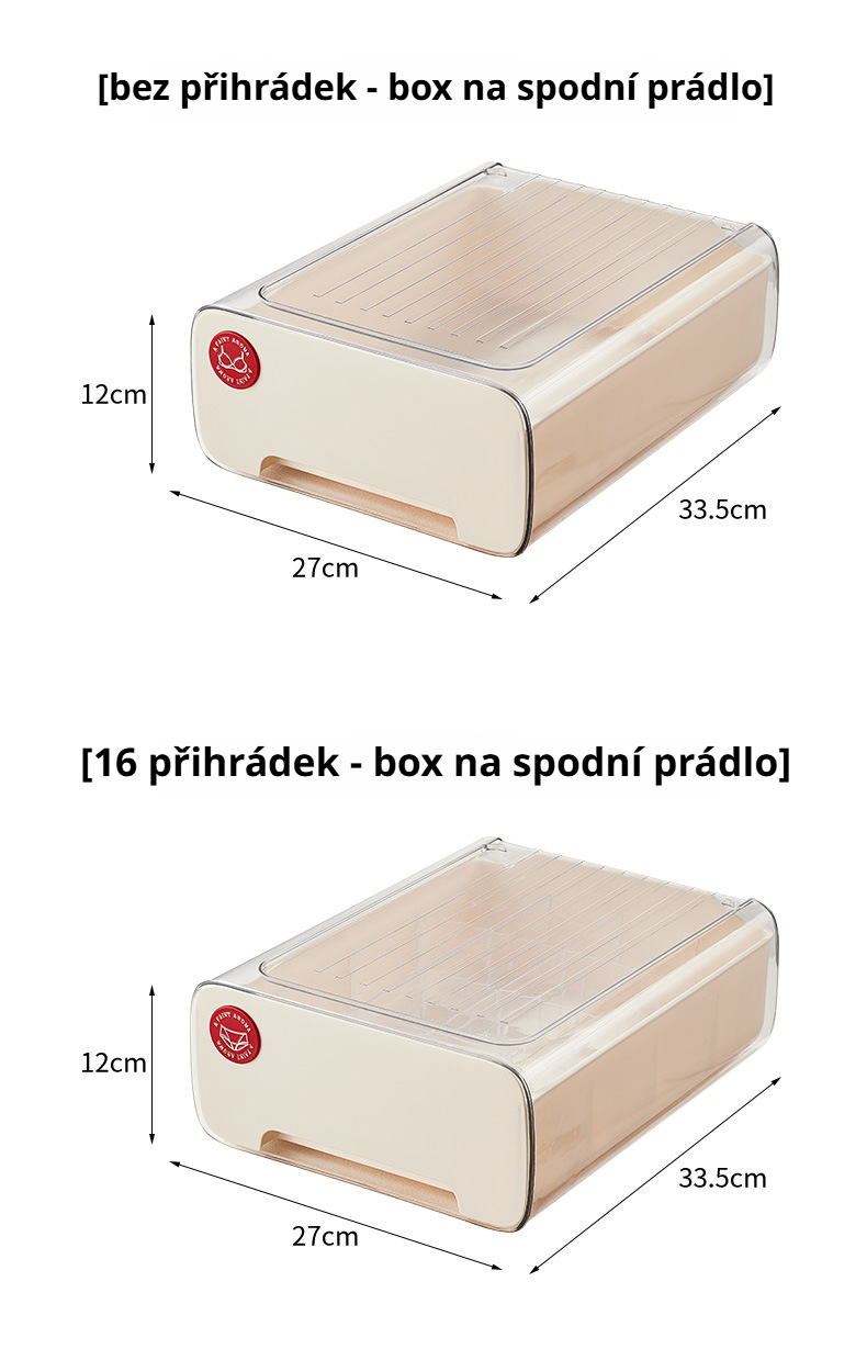 Praktický box na spodní prádlo v moderním cream provedení