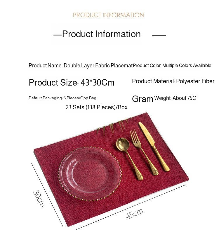Heat insulation pad placemats for home use