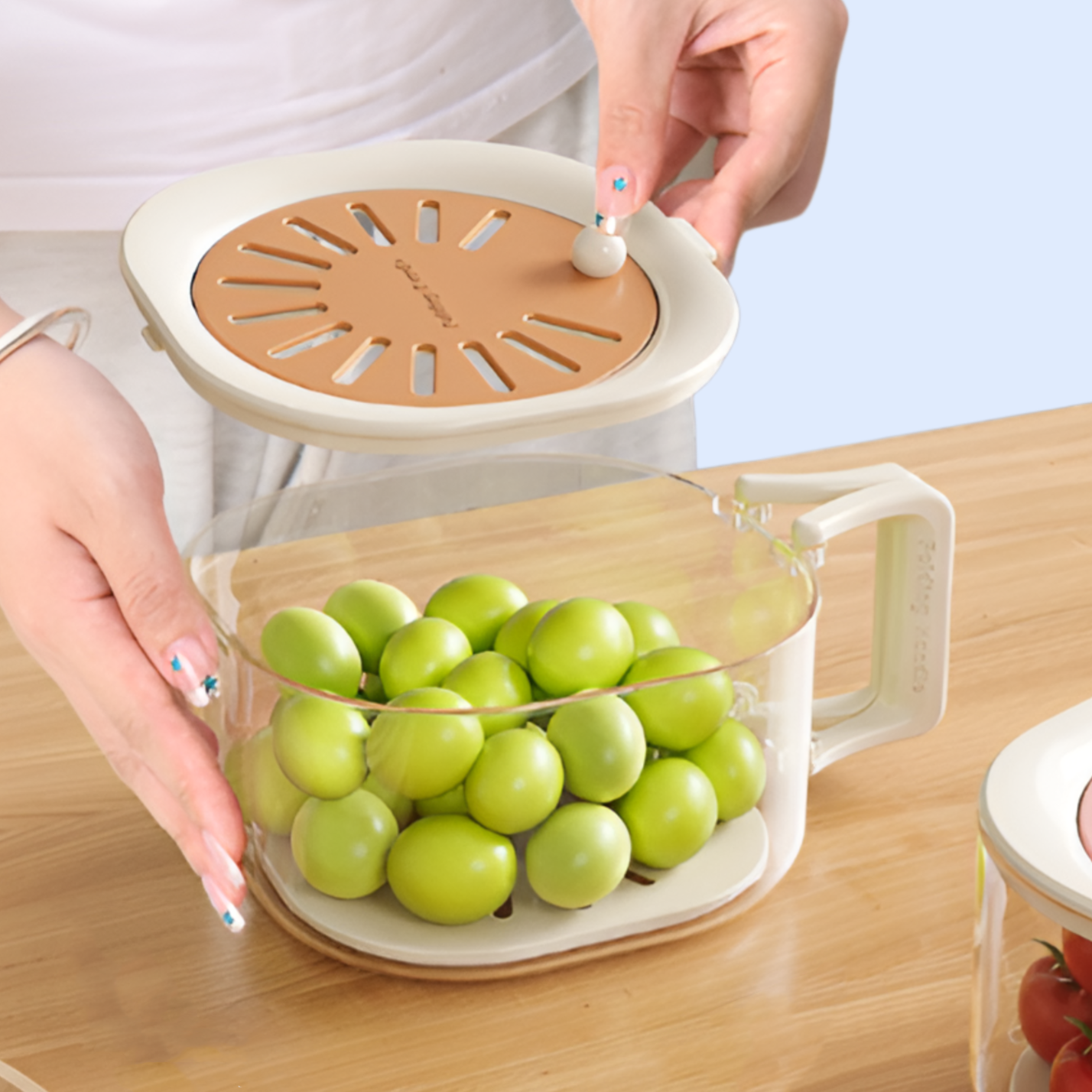 과일 세척 물빠짐 바구니