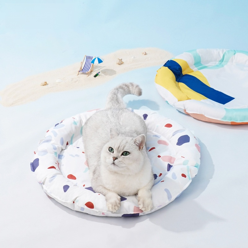 Zeze ひんやり ペット用マット 夏ペットアイスマット 冷却マット 猫マット 接触冷感シーツ マット 寝具 冷感敷きパッド 睡眠猫睡眠マット猫の巣犬アイス巣猫用品