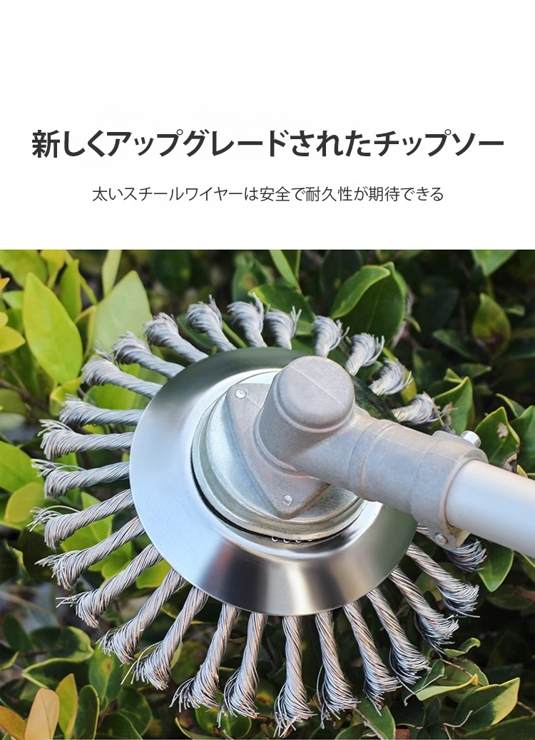 雑草を素早く刈るチップソーの性能