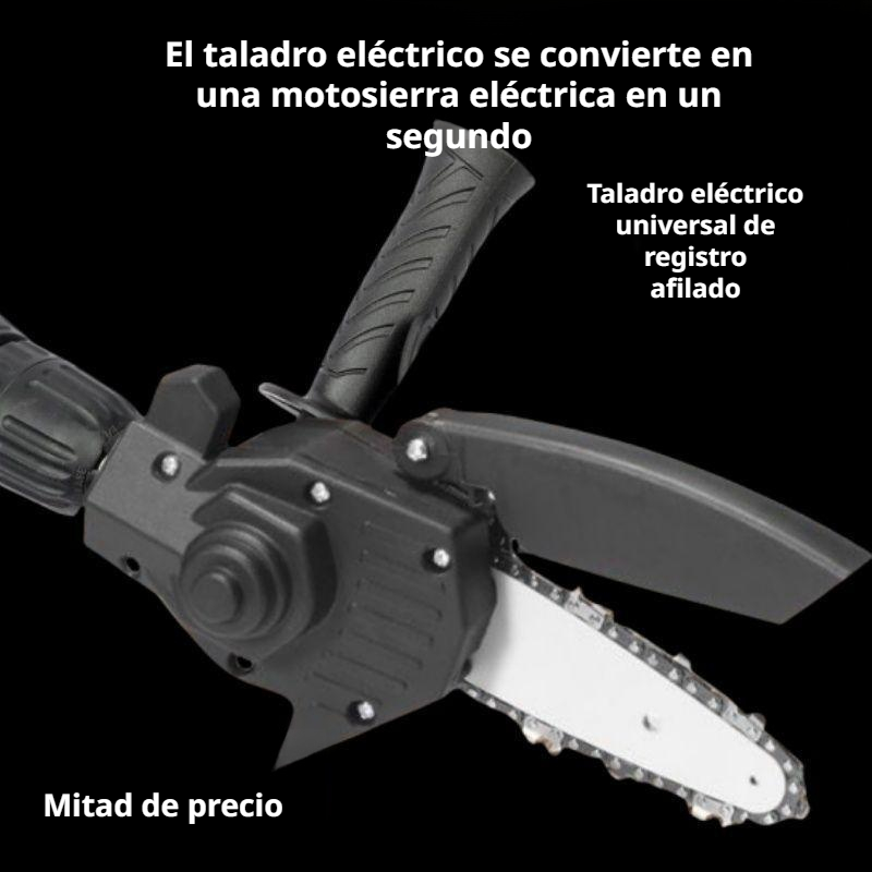 Minisierra modificada para tala de árboles en casa