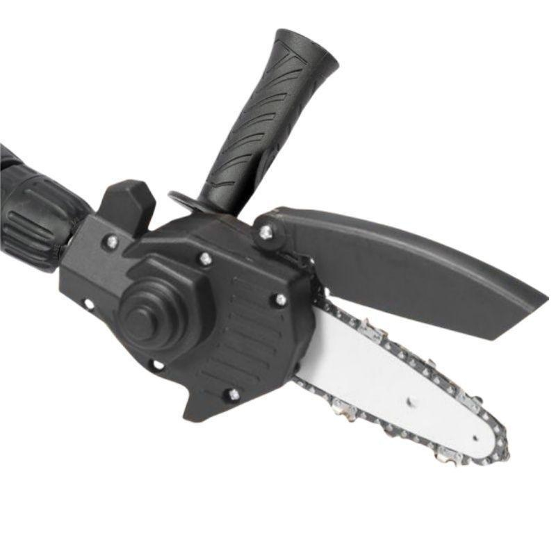 Minisierra modificada para tala de árboles en casa