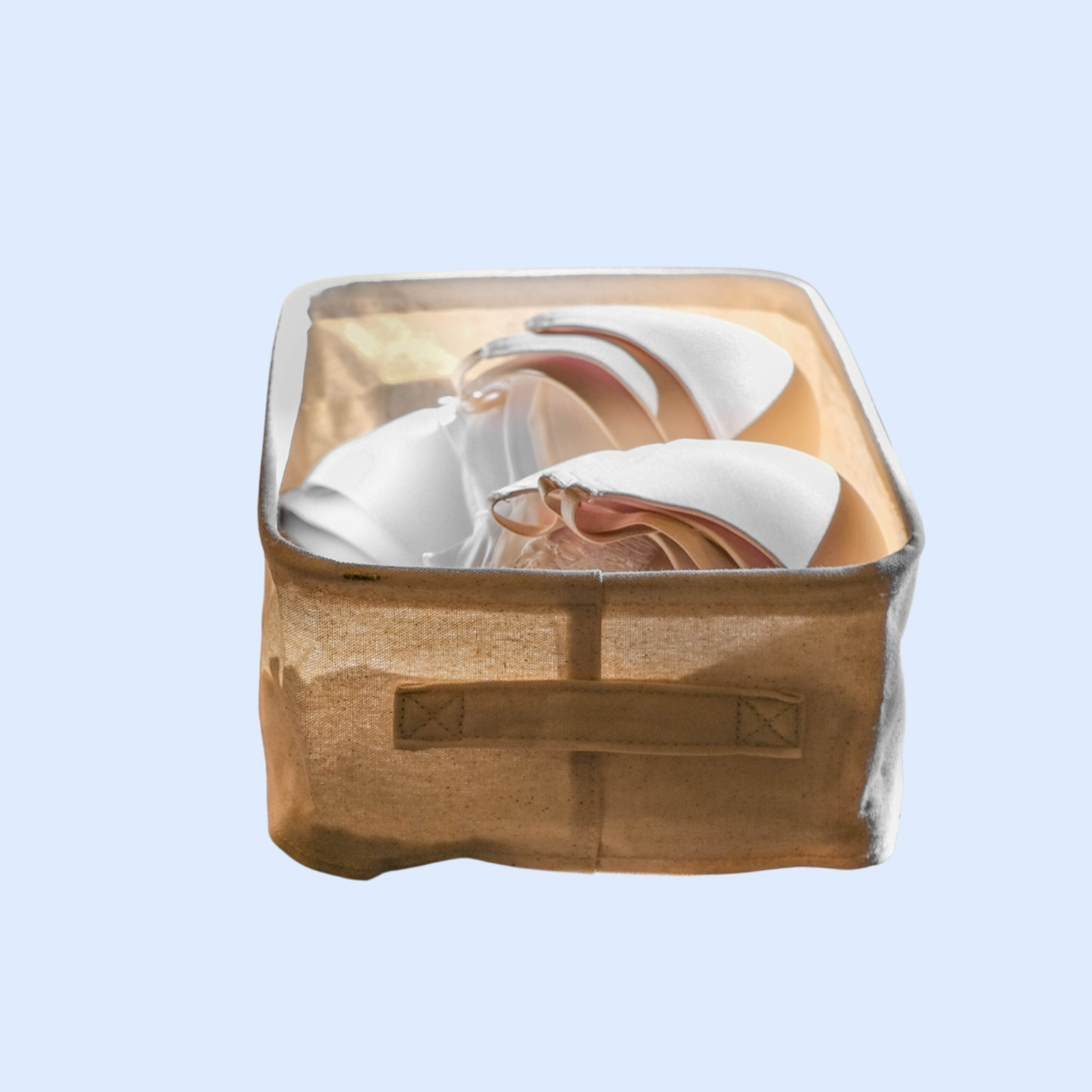 Wabi-sabi cotton clothing storage box