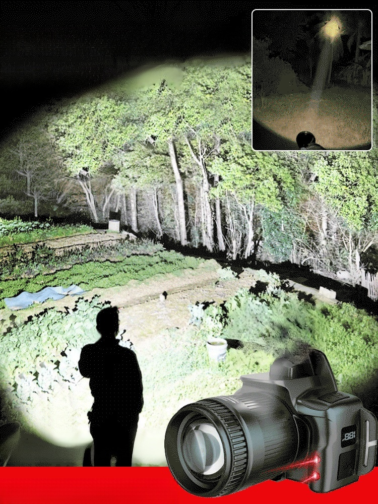 【Induction strong light】 Outdoor telescopic headlight