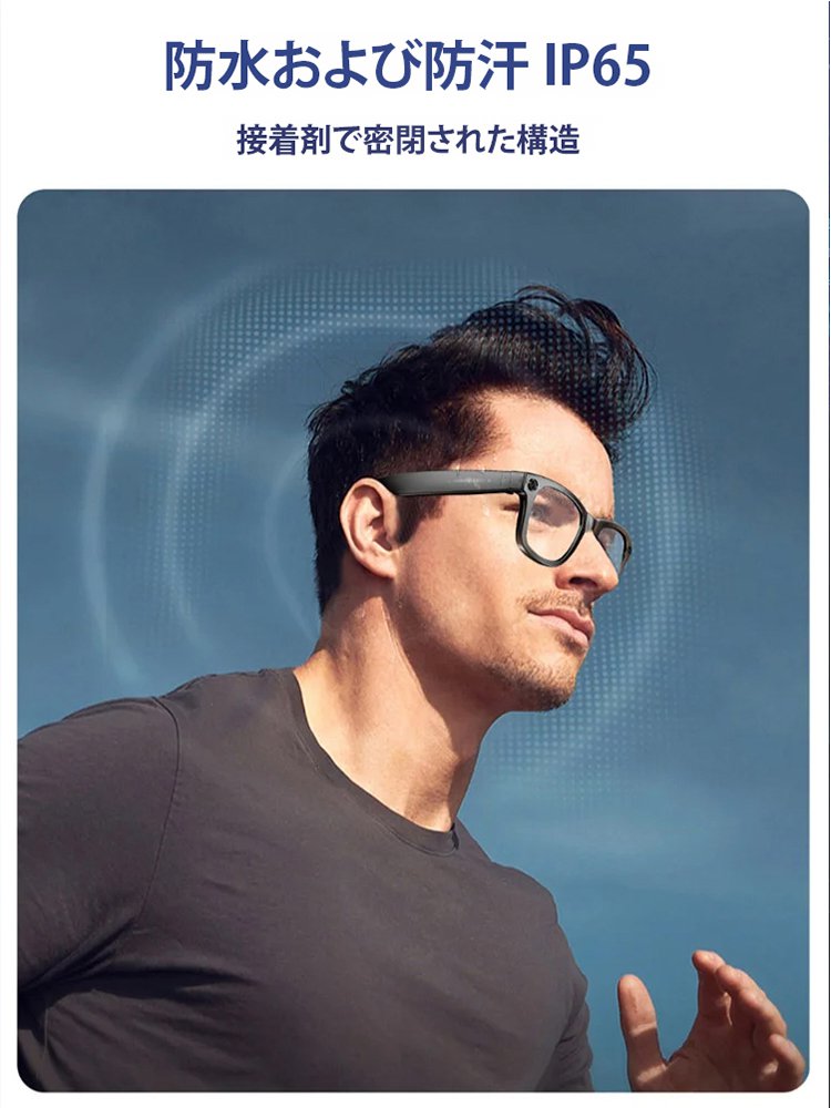 写真撮影+Bluetooth通話AIリアルタイム翻訳識別スマートグラス