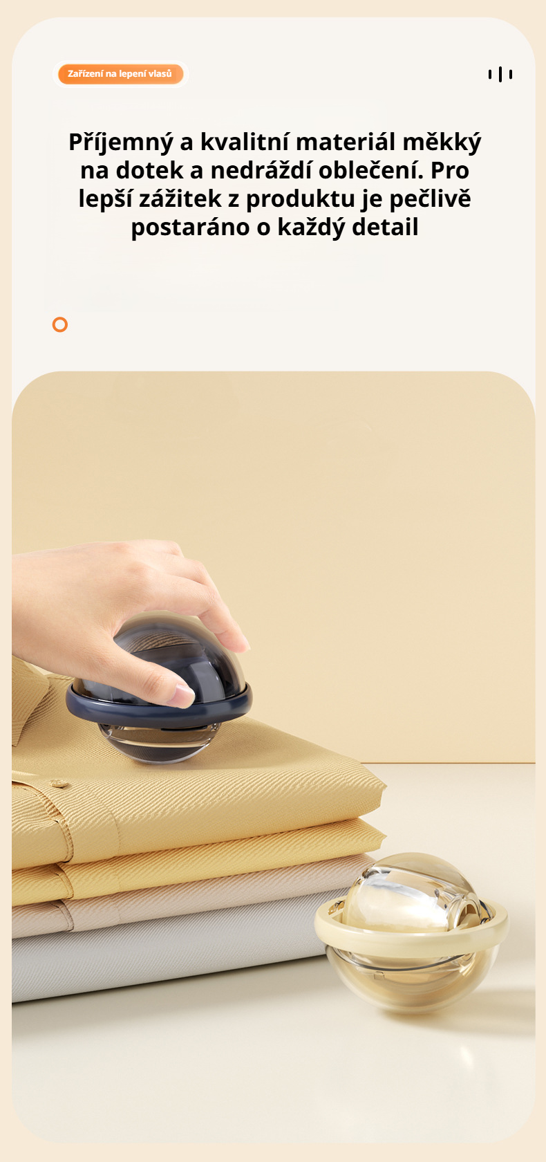 Odstraňovač srsti pro psy a kočky na oblečení