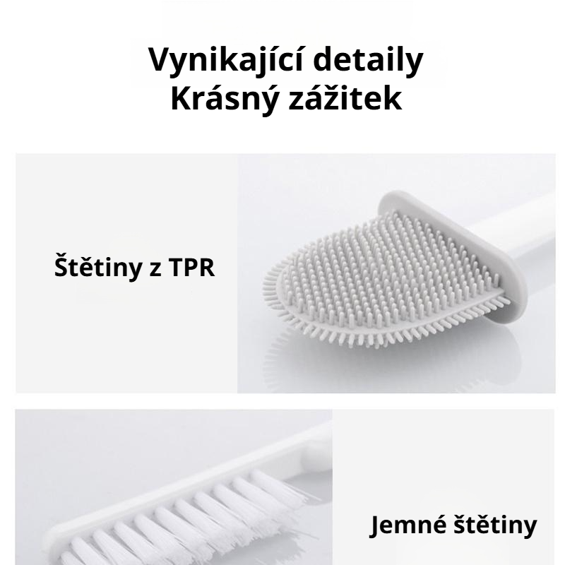 Snadné a efektivní čištění toalety s flexibilní hlavicí