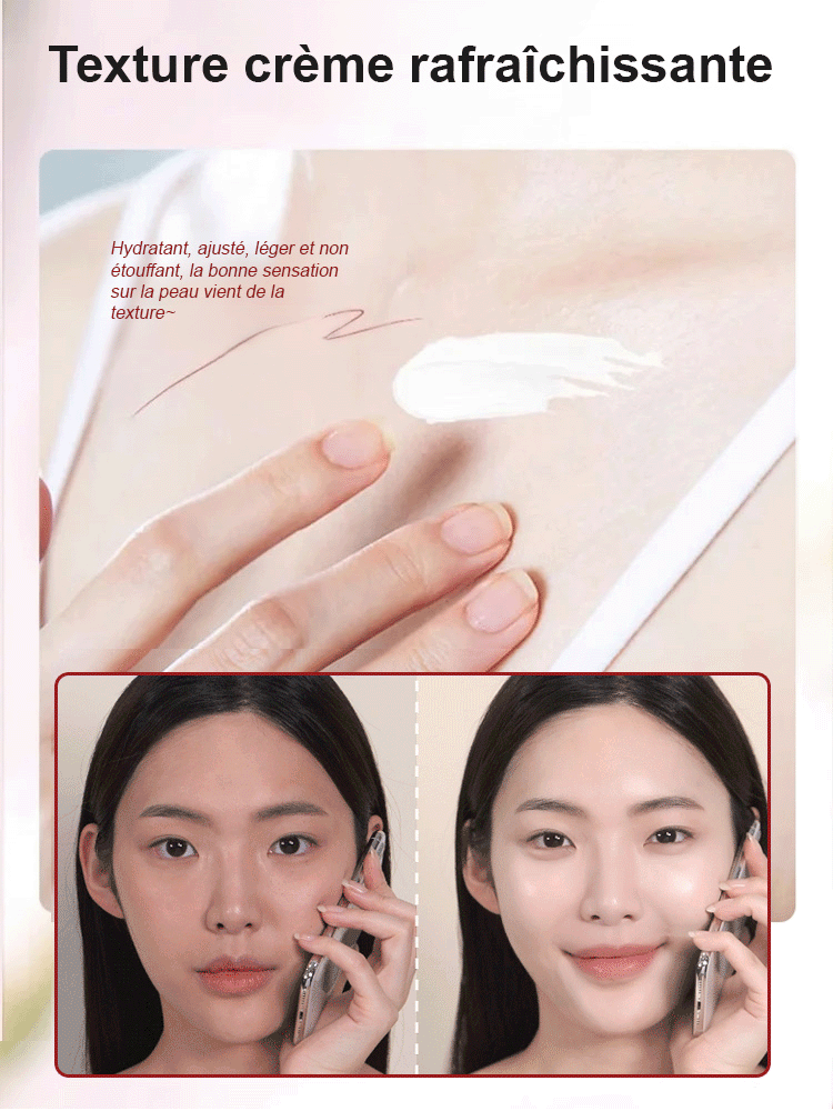 【Un flacon multi-effets】Crème sans maquillage à cinq actions anti-rides