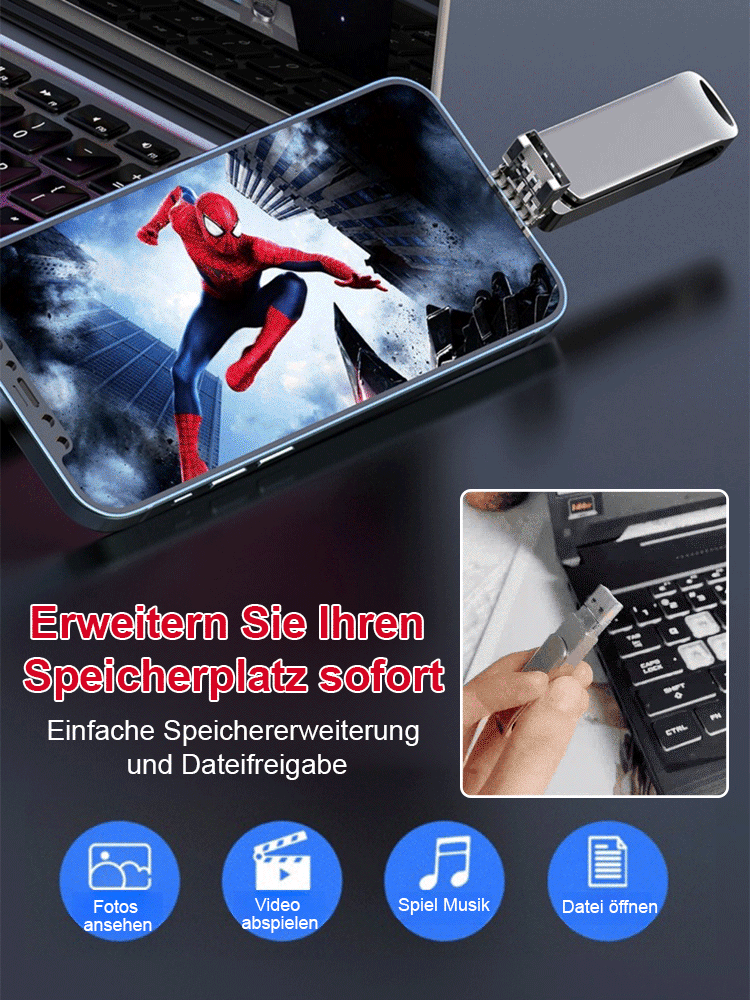 4-in-1 USB-Stick zur Speichererweiterung für Mobiltelefone