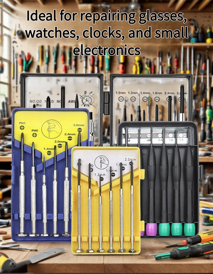 Glasses screwdriver set for eyewear repair