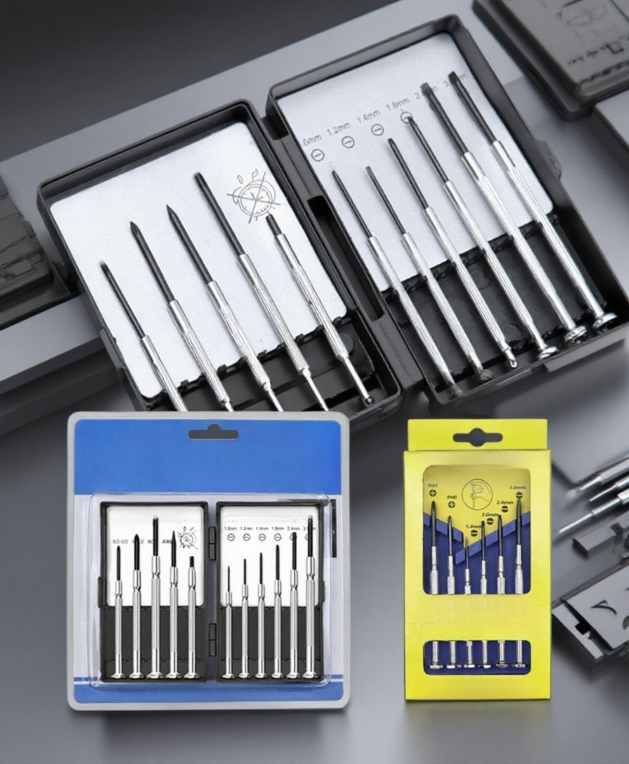Adjustable screwdriver for glasses screws