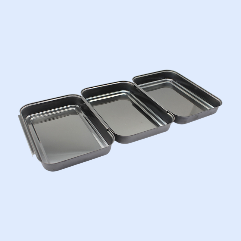 Stainless steel divided dinner plate