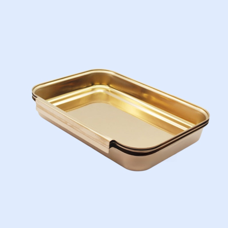 Stainless steel divided dinner plate