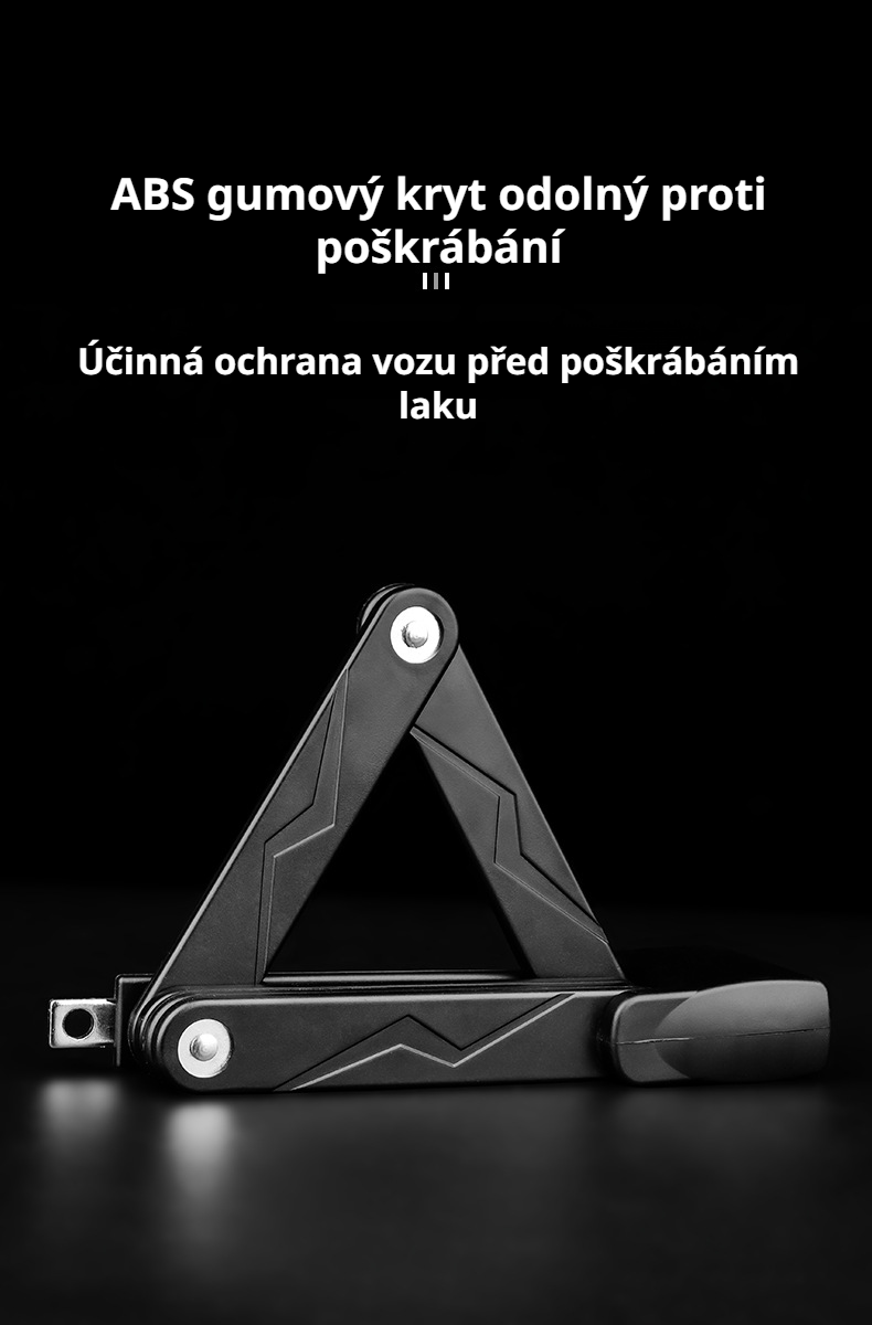 Zámek na kolo v kompaktním složeném stavu