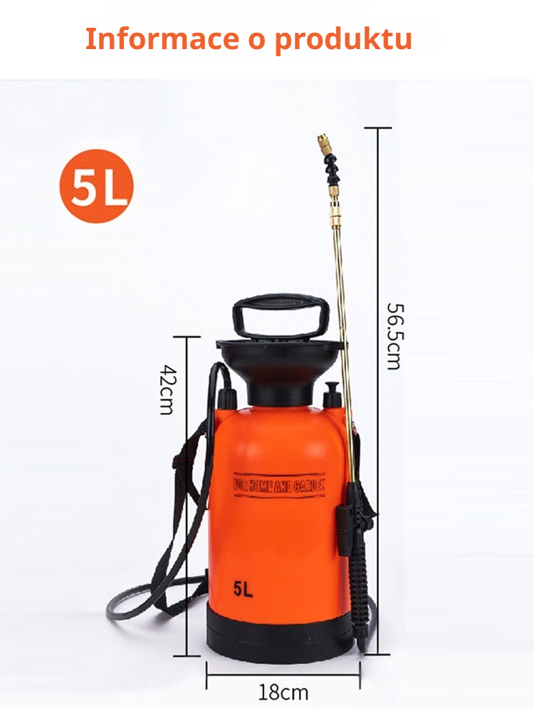 Malá konvička na zalévání, zahradní postřikovač