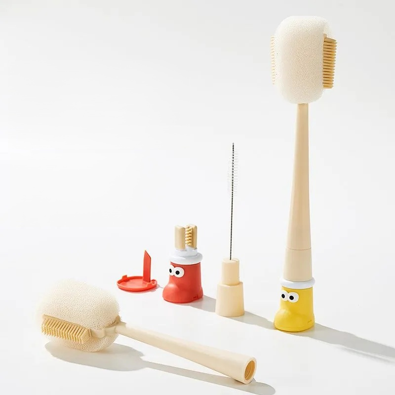5in1 Long Handle Bottle Cleaning Sponge Brush
