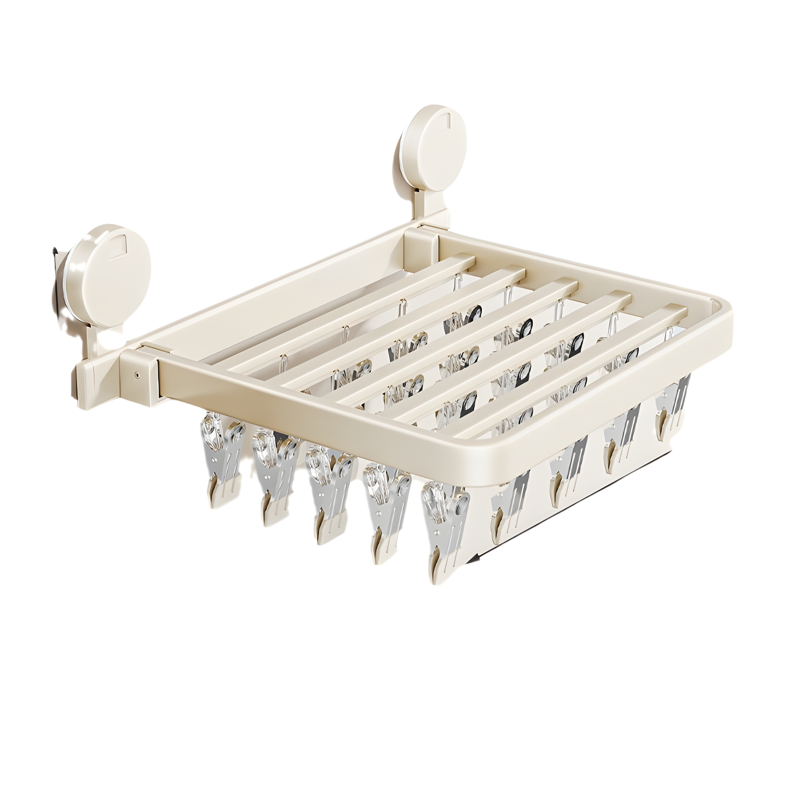 吸盤靴下物干しラック壁掛けバルコニー多機能折りたたみ洋服ラックパンチフリーマルチクリップ下着物干しラック物干しアーティファクト