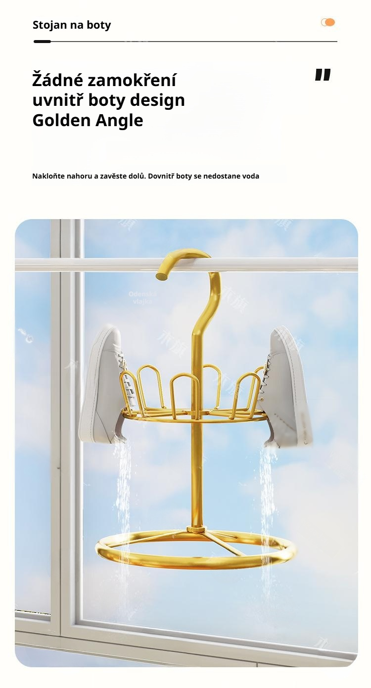 Praktický věšák na sandály pro balkon