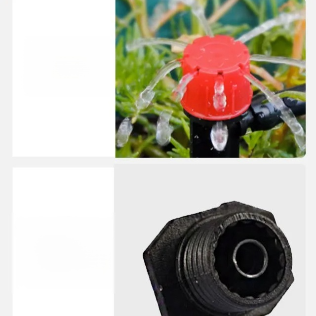 Einstellbarer Durchfluss-Tropfbewässerungsstrahler für den Garten