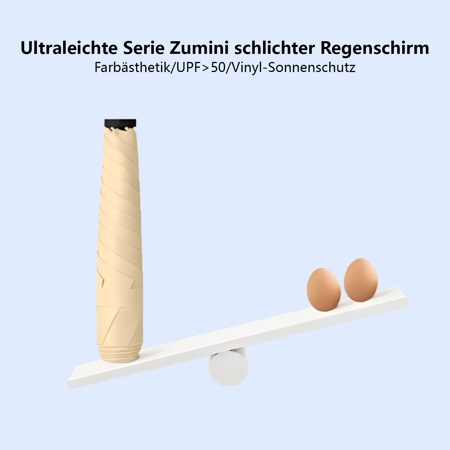 Einfarbiger ultraleichter Regenschirm