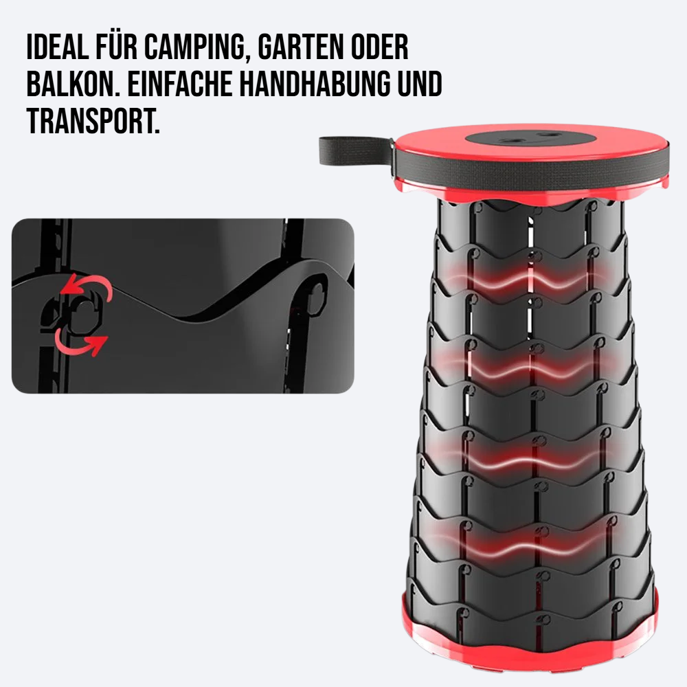 Verstellbarer ausdehnbarer Klappstuhl im Freien