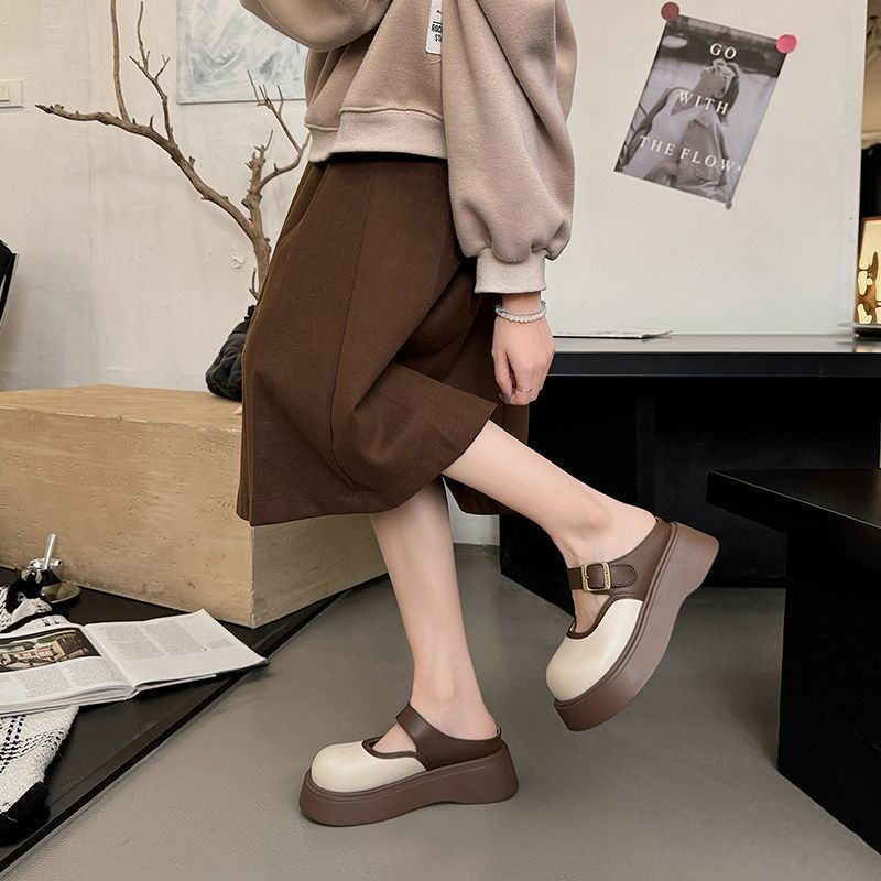 키 작은 복화 키높이 통굽 아웃도어 슬립온 버켄 뮬러 아웃도어 로퍼