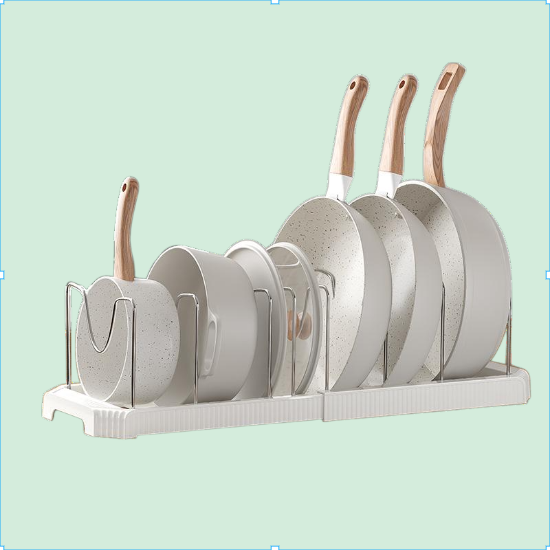 망원경식 볼 랙 냄비 보관 랙 배수 냄비 랙 다기능 주방 조리대 보관 랙 냄비 덮개 랙 접시 랙