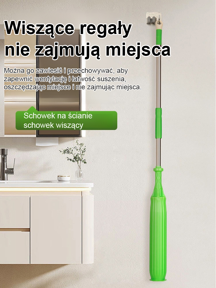 【Wolne ręce】Mop z włókna bambusowego bez potrzeby mycia, usuwający olej i brud, z funkcją samodzieln