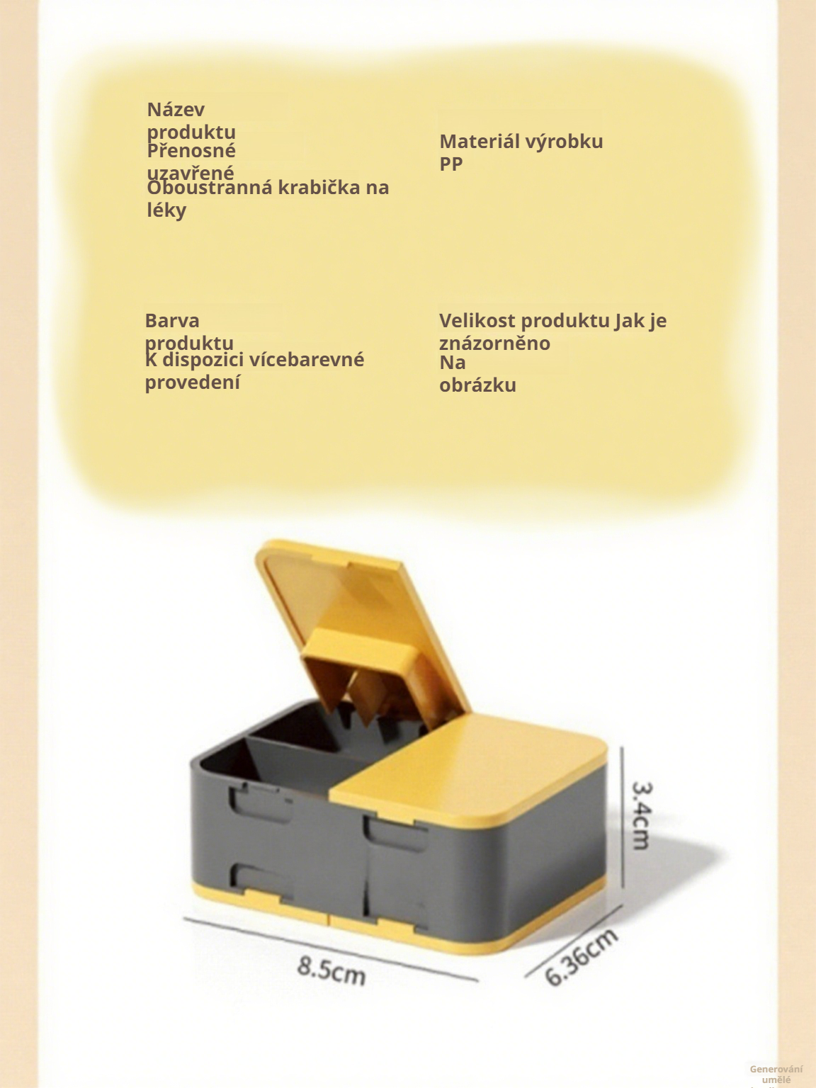 Dvojitý kráječ na tablety s týdenním dávkovačem léků