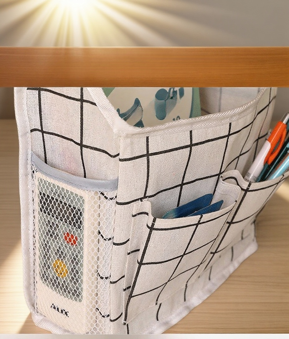 Détail du tissu résistant du sac de rangement mural