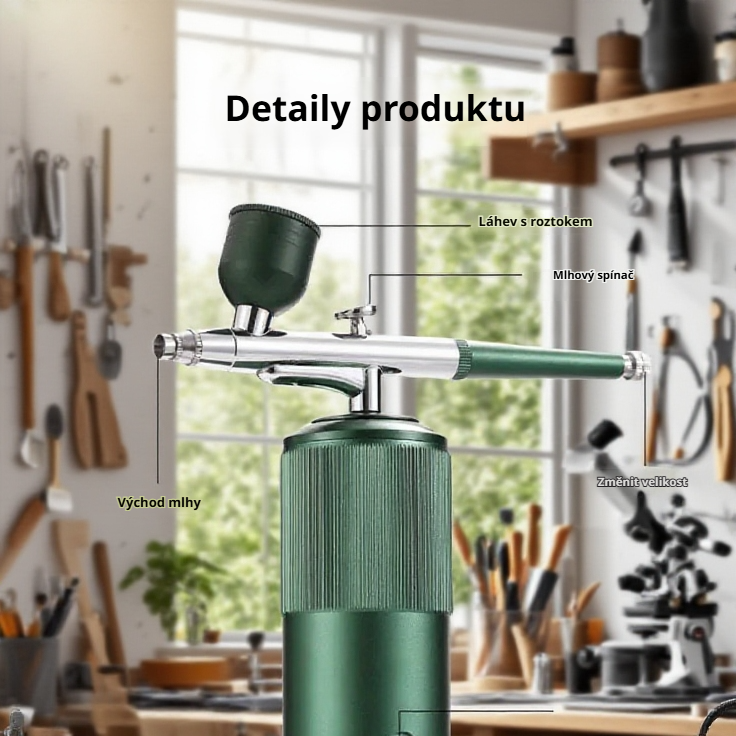 Přenosná ruční stříkací pistole na nehty – sada