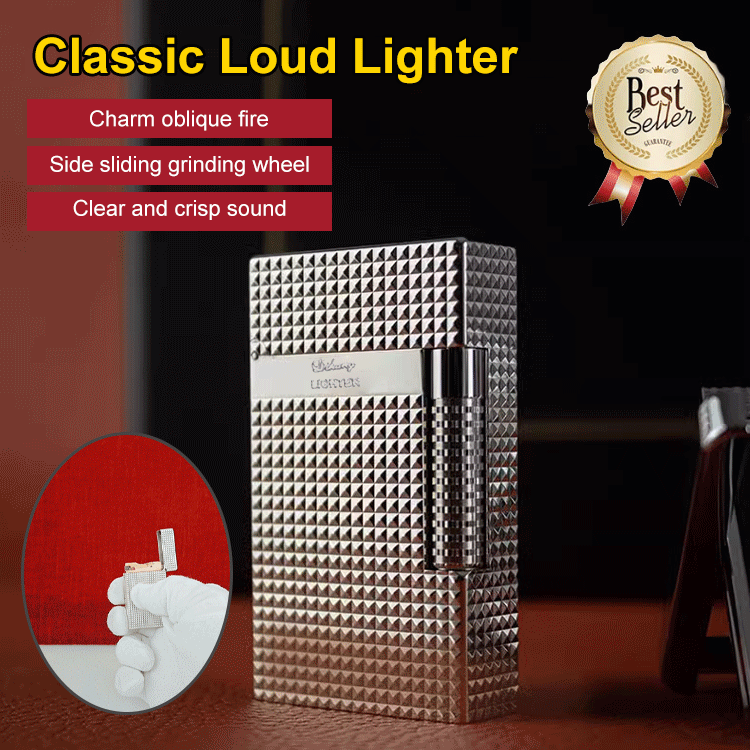 Diamond pattern Dupeng double flame cigar high-end lighter