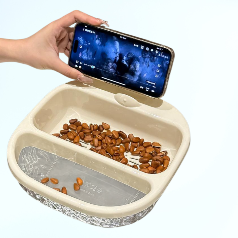 간식 건과류 상자 이중 배수 바구니