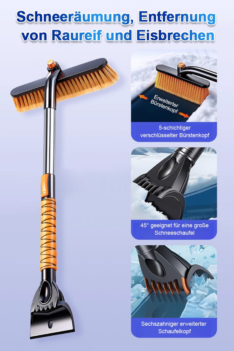 Ergonomische Schneeschaufel im Einsatz