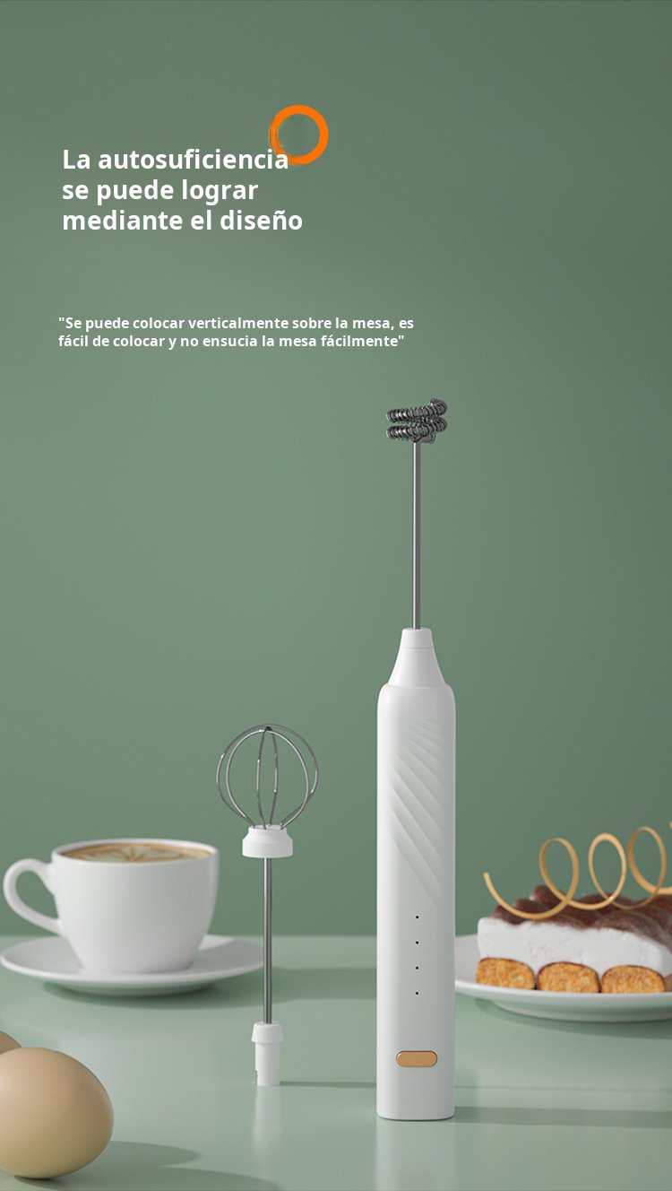 Batidor multifuncional para leche y huevos