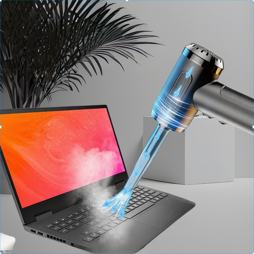 Rechargeable portable vacuum for car interiors