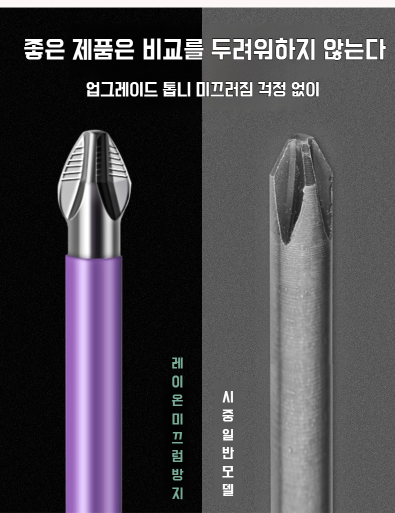 충격에 강한 크롬 도금 십자비트 상세 이미지