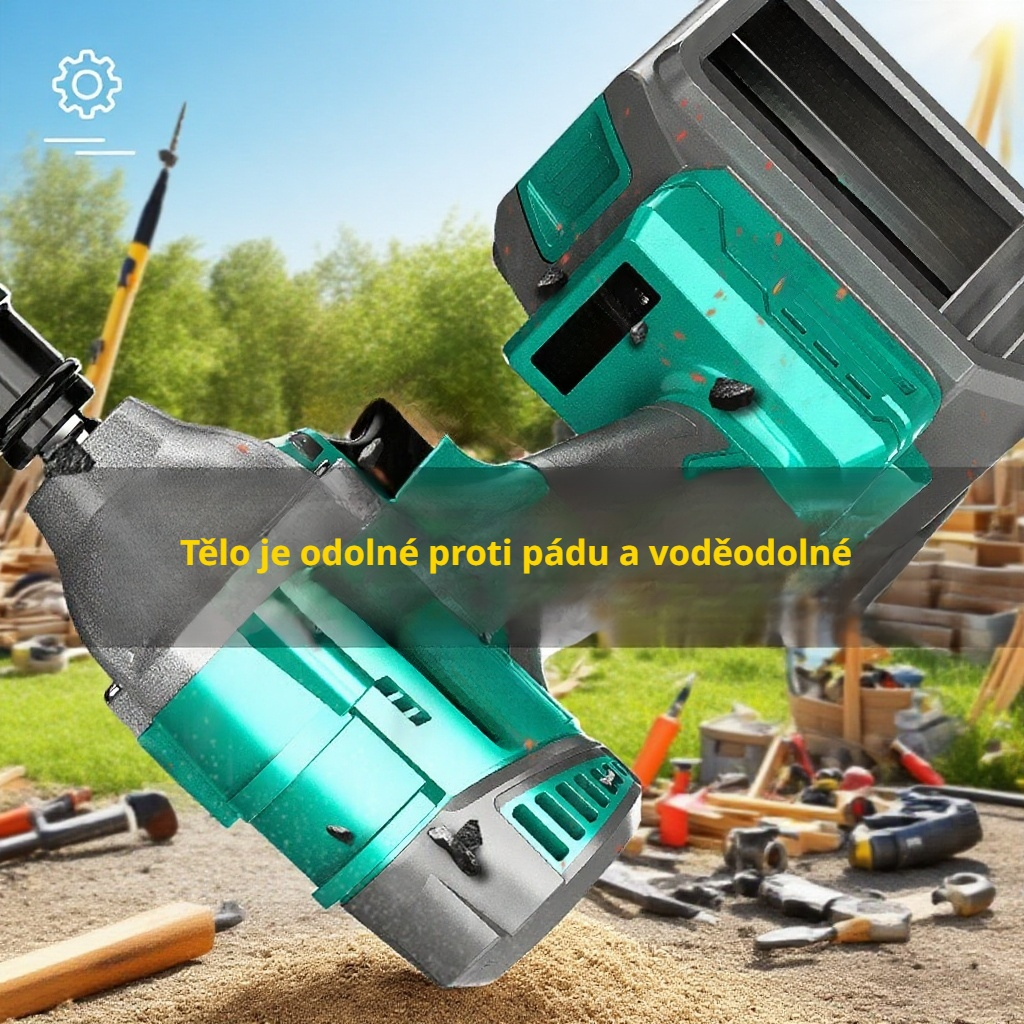 Bezuhlíkový elektrický utahovák na lithium s držákem na ruce a nohy