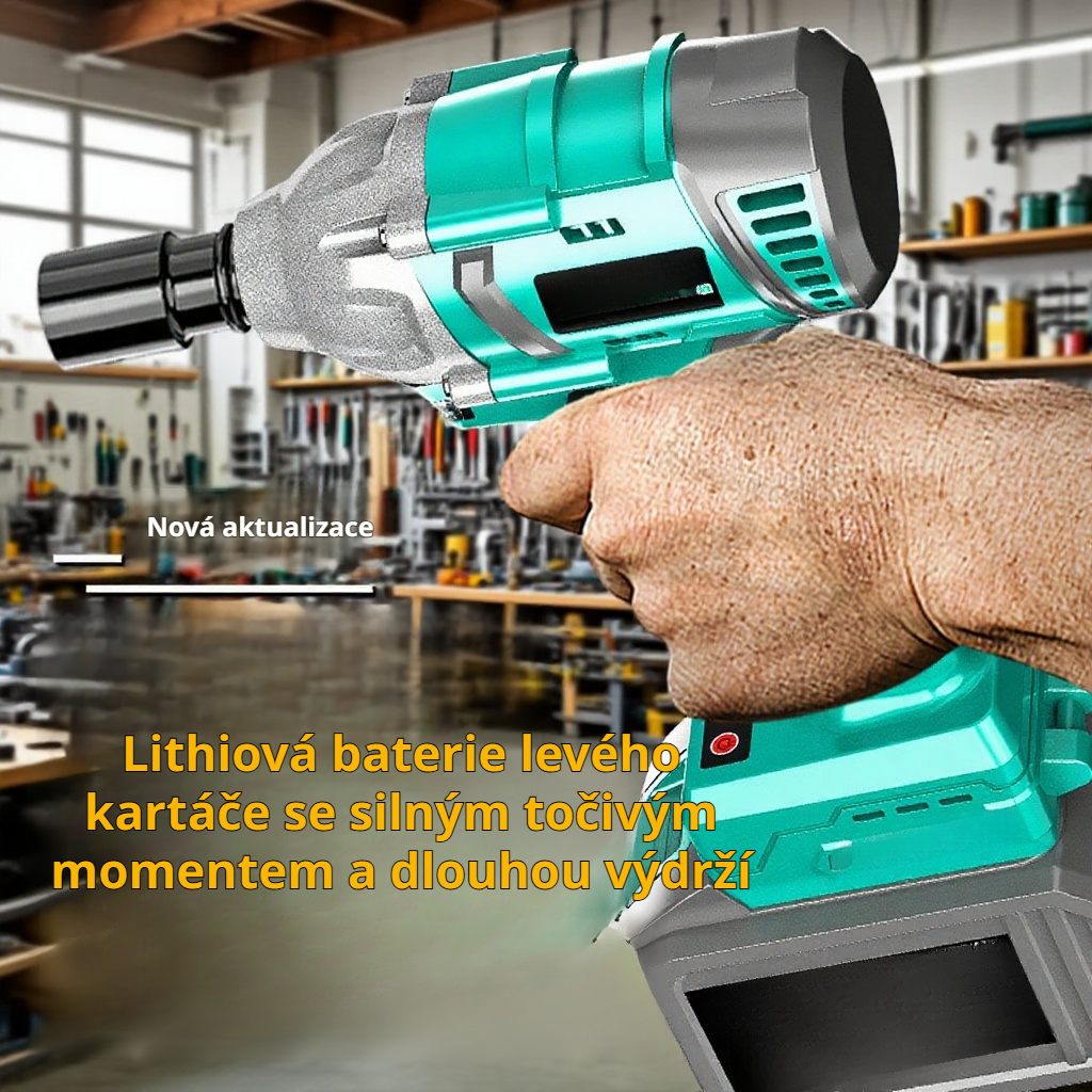 Bezuhlíkový elektrický utahovák na lithium s držákem na ruce a nohy