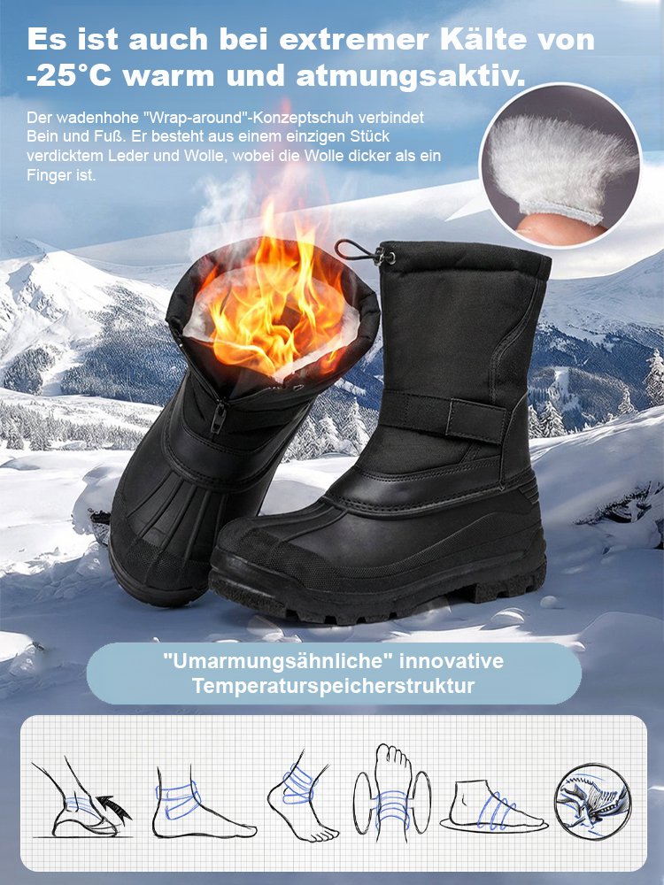 Wasserdichte, rutschfeste Outdoor-Schneestiefel