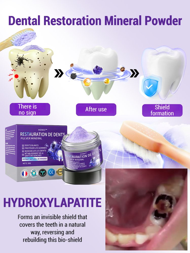 【Periodontal Health Restoration】Purple Mineral Tooth Powder for Tooth Restoration