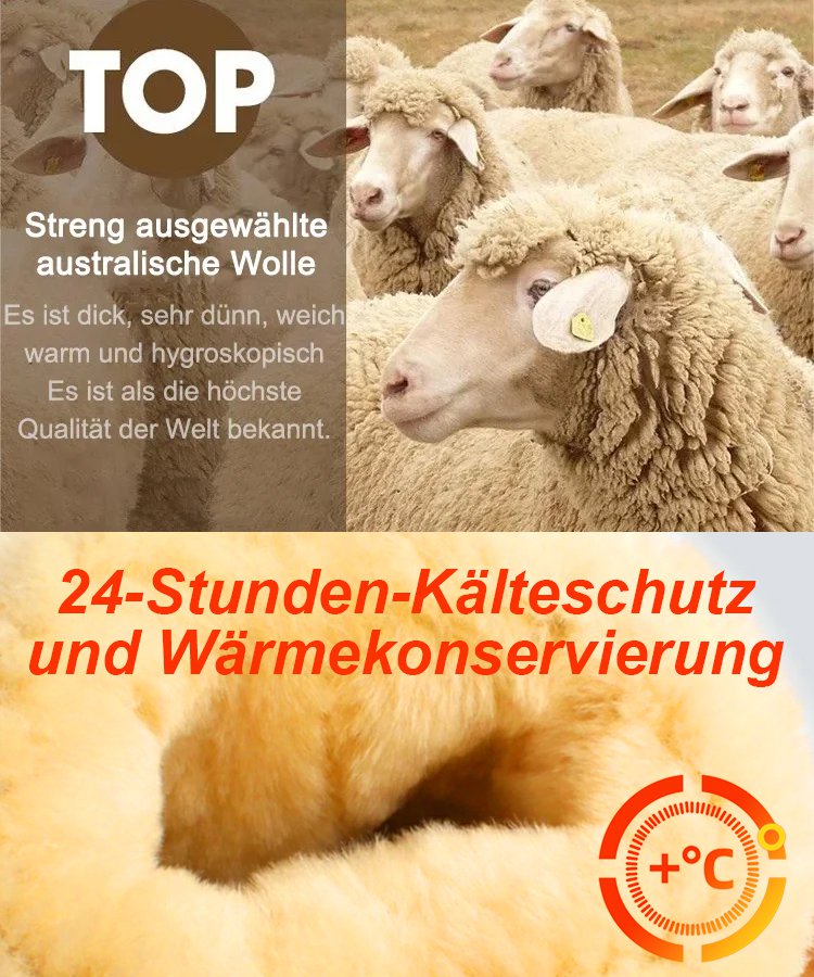 20 cm hohe, dick gefütterte, warme Schuhe