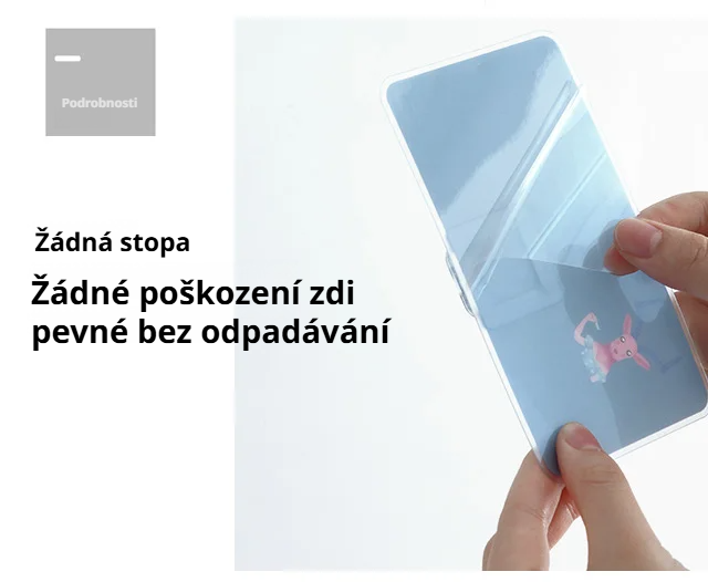 Uspořádané úklidové náčiní díky držáku