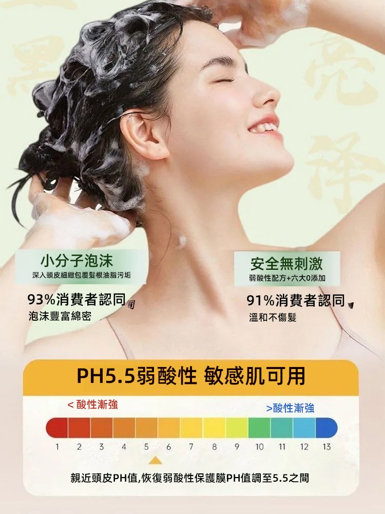 【一洗就黑】蓋白不沾不傷髮植物泡泡染髮劑