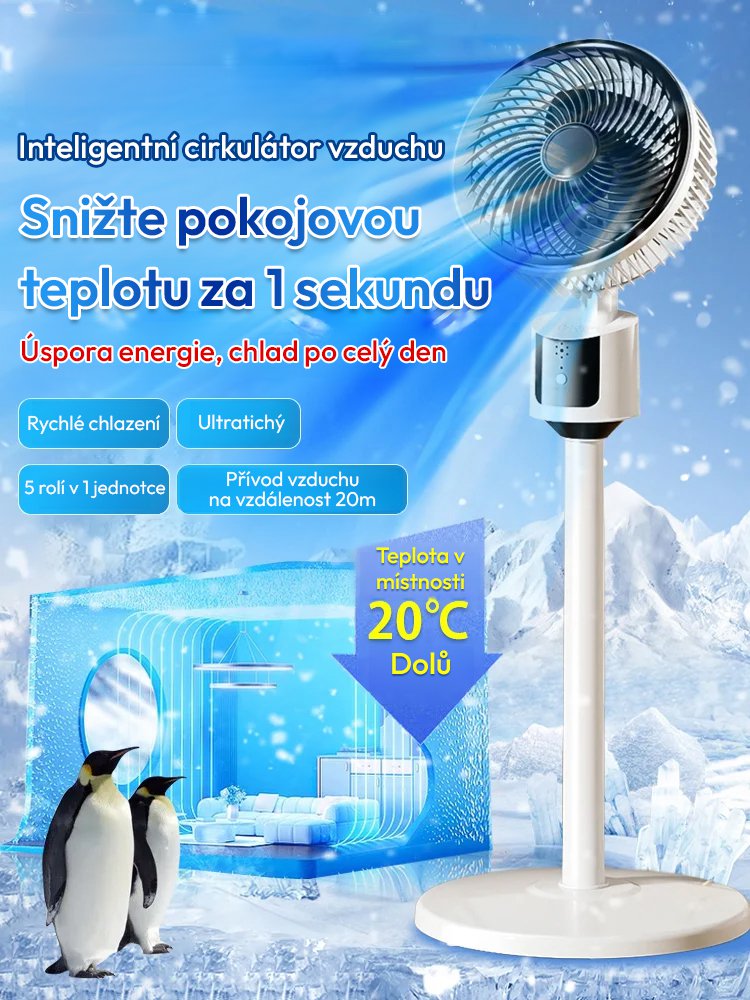 Ultra tichý podlahový energeticky úsporný cirkulační ventilátor