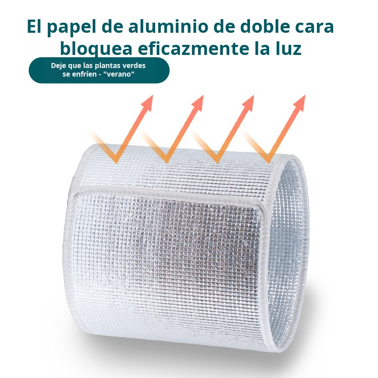 5 uds. Protector térmico para macetas, Velcro autoadhesivo, aislamiento térmico de doble cara, pelíc
