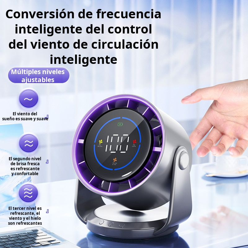 Ventilador de circulación 2025, ventilador de escritorio, ventilador silencioso USB, sin perforación