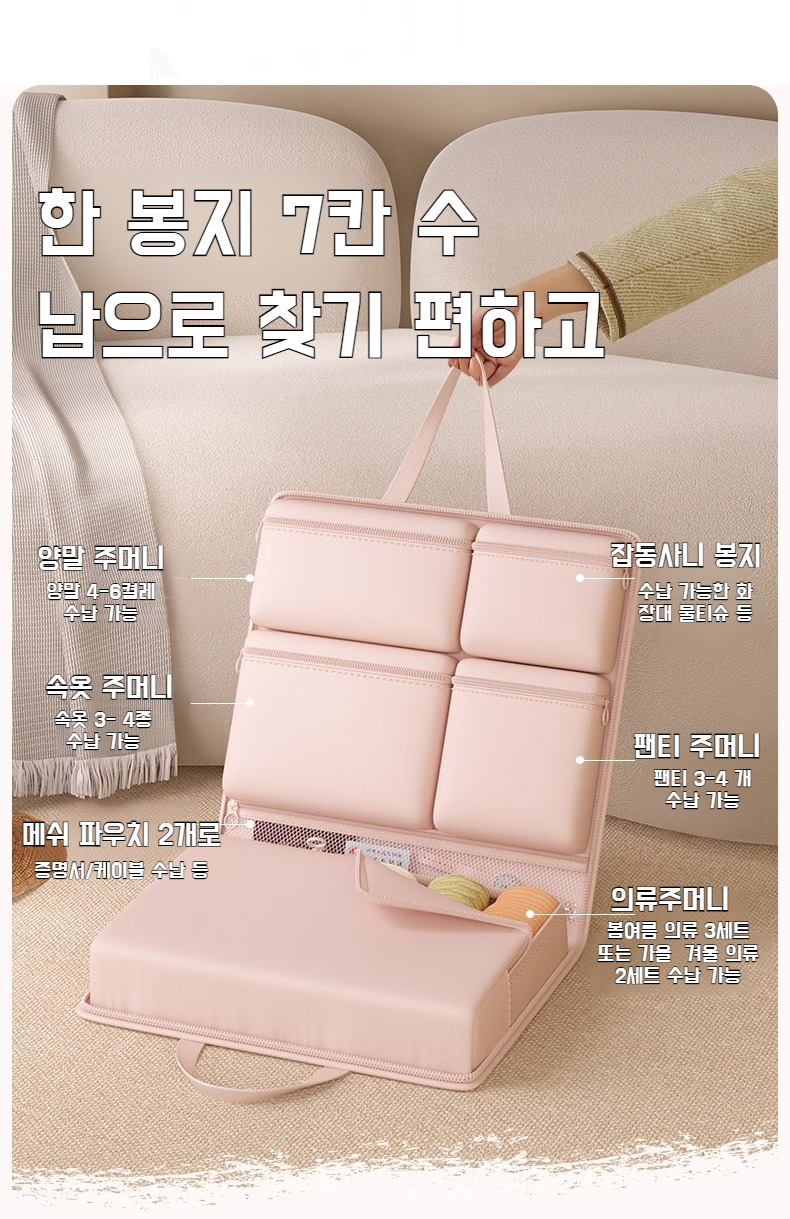 튼튼한 손잡이와 지퍼 디테일