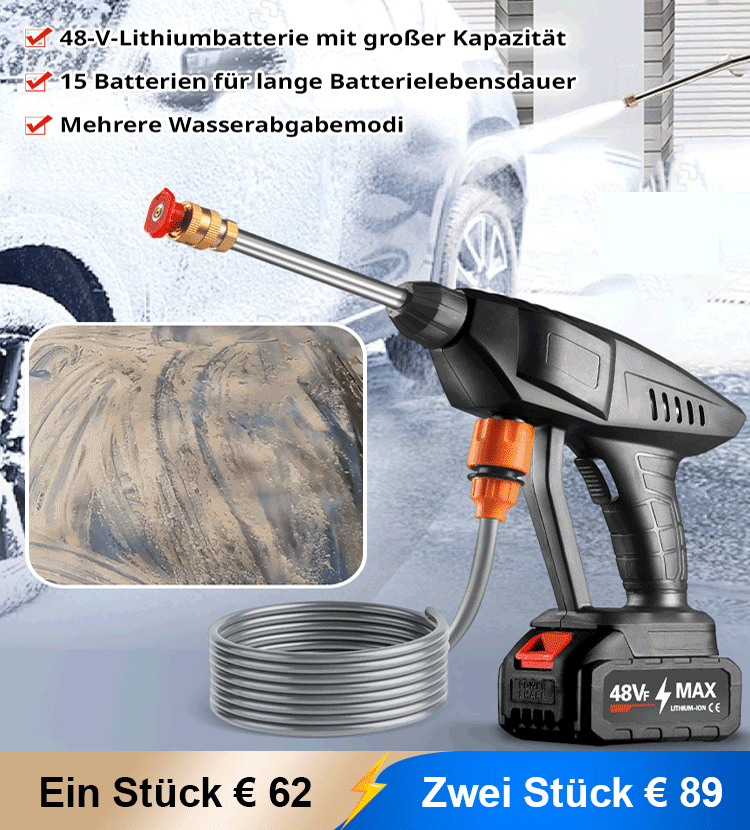 Tragbare Hochdruck-Autowaschwasserpistole